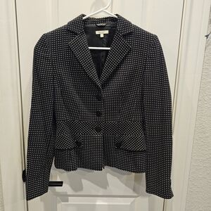 Santorelli Black and White Checkered Blazer